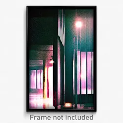 Pixel Art Poster - Unimaginable Shelter (8 Bit Psychedelic Video Game Print)