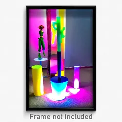 Pixel Art Poster - Upbeat Stand (8 Bit Psychedelic Trippy Video Game Print)