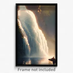 Pixel Art Poster - Accomplished Cascade (8 Bit Psychedelic Video Game Print)