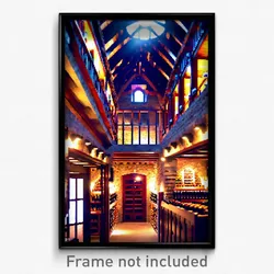 Pixel Art Poster - Imaginative Cellar (8 Bit Psychedelic Video Game Print)