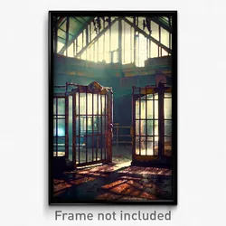 Pixel Art Poster - Rusty Zoo (8 Bit Psychedelic Trippy Weird Video Game Print)