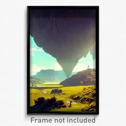 Pixel Art Poster - Buoyant Valley (8 Bit Psychedelic Trippy Video Game Print)