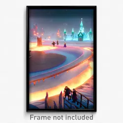 Pixel Art Poster - Frozen Barony (8 Bit Psychedelic Trippy Video Game Print)