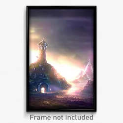 Pixel Art Poster - Metallic Shire (8 Bit Psychedelic Trippy Video Game Print)