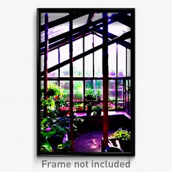 Pixel Art Poster - Stimulating Greenhouse (8 Bit Psychedelic Video Game Print)