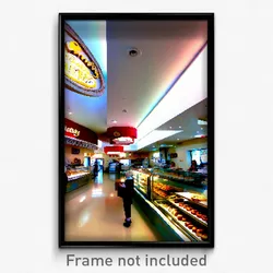Pixel Art Poster - Whopping Bakery (8 Bit Psychedelic Trippy Video Game Print)
