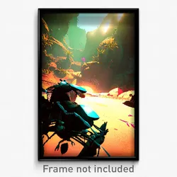 Pixel Art Poster - Wild Badland (8 Bit Psychedelic Trippy Video Game Print)