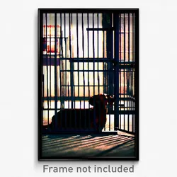 Pixel Art Poster - Lonely Kennel (8 Bit Psychedelic Trippy Video Game Print)