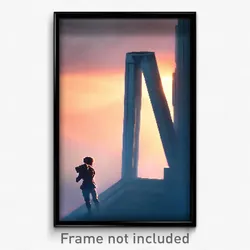 Pixel Art Poster - Animated Aperture (8 Bit Psychedelic Trippy Video Game Print)
