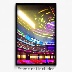 Pixel Art Poster - Flashy Stadium (8 Bit Psychedelic Trippy Video Game Print)
