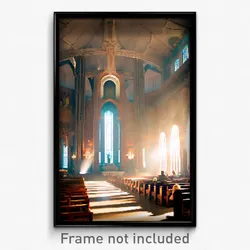 Pixel Art Poster - Stupendous Sanctuary (8 Bit Psychedelic Video Game Print)
