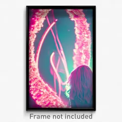 Pixel Art Poster - Velvety Void (8 Bit Psychedelic Trippy Video Game Print)