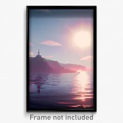 Pixel Art Poster - Calm Isthmus (8 Bit Psychedelic Trippy Video Game Print)