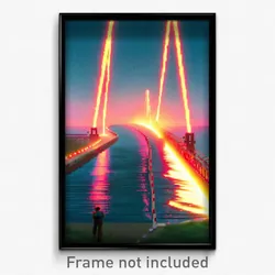 Pixel Art Poster - Electric Dike (8 Bit Psychedelic Trippy Video Game Print)