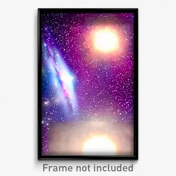 Pixel Art Poster - Haunting Galaxy (8 Bit Psychedelic Trippy Video Game Print)