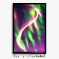 Pixel Art Poster - Distorted Aurora (8 Bit Psychedelic Trippy Video Game Print)