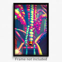 Pixel Art Poster - Bubbly Pipes (8 Bit Psychedelic Trippy Video Game Print)