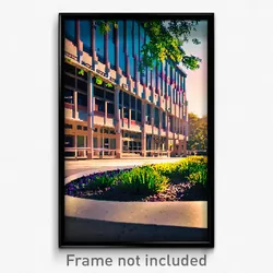 Pixel Art Poster - Cultured Campus (8 Bit Psychedelic Trippy Video Game Print)