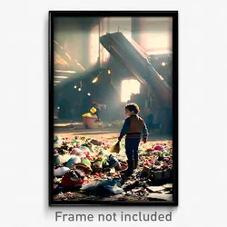 Pixel Art Poster - Adorable Waste (8 Bit Psychedelic Trippy Video Game Print)