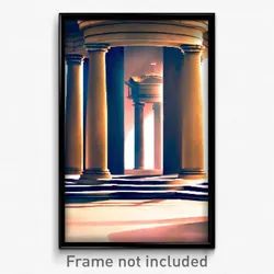 Pixel Art Poster - Unimaginable Column (8 Bit Psychedelic Video Game Print)