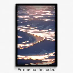 Pixel Art Poster - Flickering Tsunami (8 Bit Psychedelic Video Game Print)