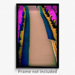 Pixel Art Poster - Striking Path (8 Bit Psychedelic Trippy Video Game Print)