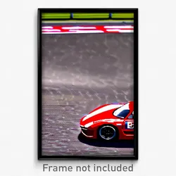Pixel Art Poster - Glossy Racetrack (8 Bit Psychedelic Trippy Video Game Print)