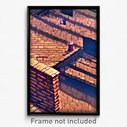 Pixel Art Poster - Impressive Brickyard (8 Bit Psychedelic Video Game Print)