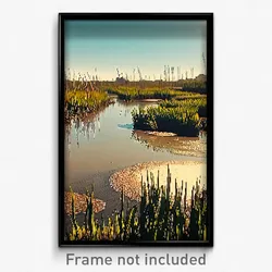 Pixel Art Poster - Rundown Marsh (8 Bit Psychedelic Trippy Video Game Print)