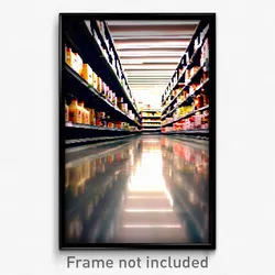 Pixel Art Poster - Conventional Aisle (8 Bit Psychedelic Video Game Print)