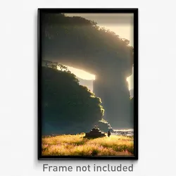 Pixel Art Poster - Wild Landmark (8 Bit Psychedelic Trippy Video Game Print)