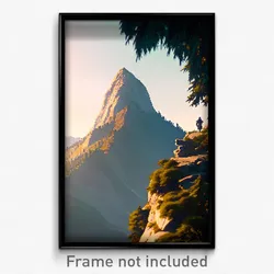 Pixel Art Poster - Authentic Mountain (8 Bit Psychedelic Video Game Print)
