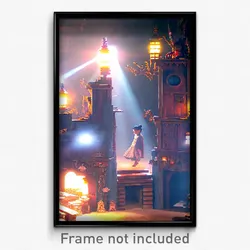 Pixel Art Poster - Impressive Hideout (8 Bit Psychedelic Video Game Print)