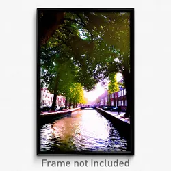Pixel Art Poster - Impeccable Canal (8 Bit Psychedelic Trippy Video Game Print)