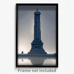 Pixel Art Poster - Gray Landmark (8 Bit Psychedelic Trippy Video Game Print)