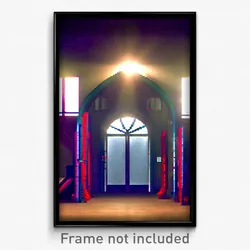 Pixel Art Poster - Admired Safehouse (8 Bit Psychedelic Trippy Video Game Print)