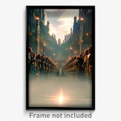 Pixel Art Poster - Giant Commune (8 Bit Psychedelic Trippy Video Game Print)