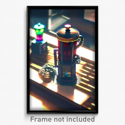 Pixel Art Poster - Interesting Blender (8 Bit Psychedelic Video Game Print)