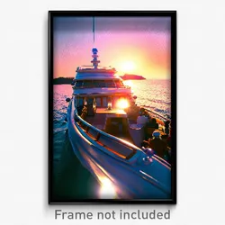 Pixel Art Poster - Tremendous Boat (8 Bit Psychedelic Trippy Video Game Print)