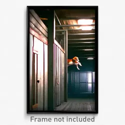 Pixel Art Poster - Warped Kennel (8 Bit Psychedelic Trippy Video Game Print)