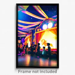 Pixel Art Poster - Whimsical Movie Festival (8 Bit Psychedelic Video Game Print)
