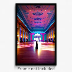 Pixel Art Poster - Majestic Ballroom (8 Bit Psychedelic Trippy Video Game Print)