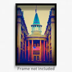 Pixel Art Poster - Vacant American Architecture (8 Bit Video Game Print)