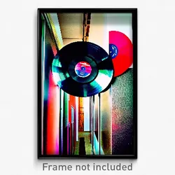 Pixel Art Poster - Uncommon Vinyl (8 Bit Psychedelic Trippy Video Game Print)