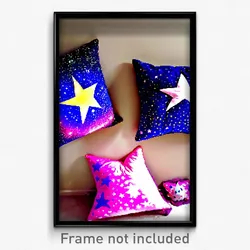 Pixel Art Poster - Starry Pillow (8 Bit Psychedelic Trippy Video Game Print)
