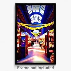 Pixel Art Poster - Gracious Marketplace (8 Bit Psychedelic Video Game Print)