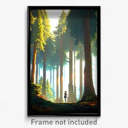 Pixel Art Poster - Notable Forest (8 Bit Psychedelic Trippy Video Game Print)
