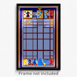 Pixel Art Poster - Imperfect Chess Board (8 Bit Psychedelic Video Game Print)