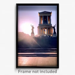 Pixel Art Poster - Monumental Steps (8 Bit Psychedelic Trippy Video Game Print)