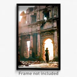 Pixel Art Poster - Admirable Ruin (8 Bit Psychedelic Trippy Video Game Print)